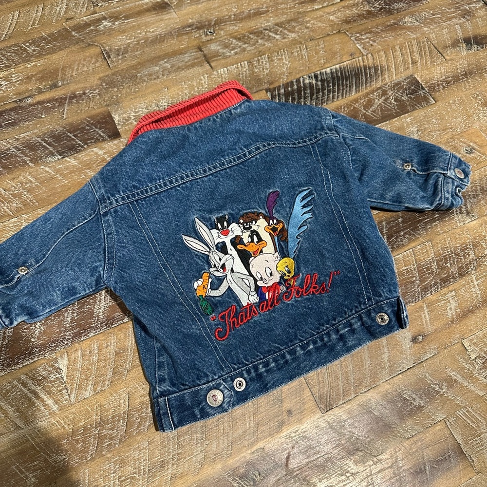 90s Vintage Looney Toons Baby Jean Jacket - size 12m